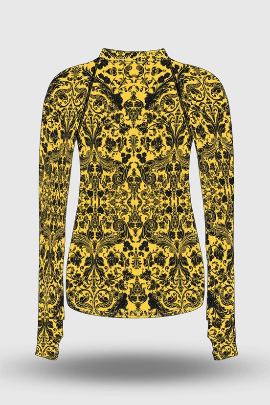 Preorder Bluza Zip Ornamo Yellow - packshot