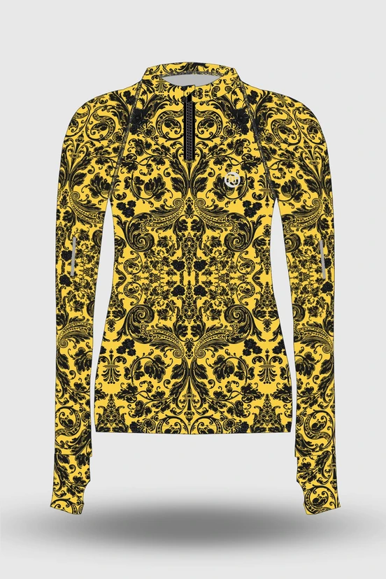 Preorder Bluza Zip Ornamo Yellow - packshot