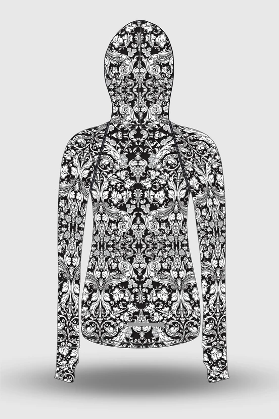 Preorder Bluza z kapturem Ornamo White-Black - packshot