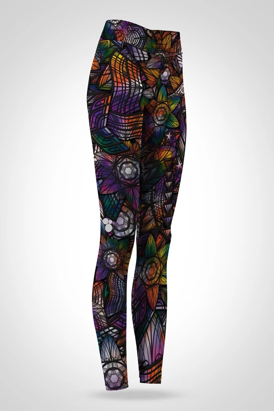 Preorder Leggings regular with waistband Pro Mosaic Aurora - packshot