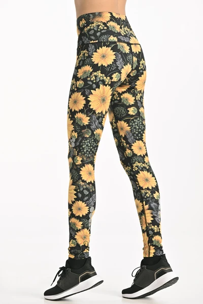 Preorder Legginsy petite z wysokim stanem Sunflowers