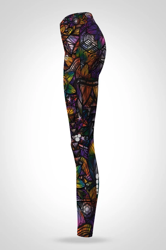 Preorder Legginsy regular z pasem Pro Mosaic Aurora - packshot