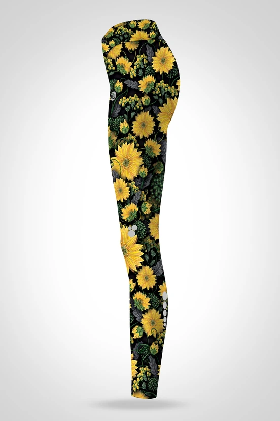 Preorder Legginsy regular z pasem Pro Sunflowers - packshot