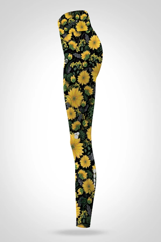 Preorder Legginsy regular z wysokim stanem Sunflowers - packshot