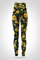 Preorder Legginsy regular z wysokim stanem Sunflowers - packshot