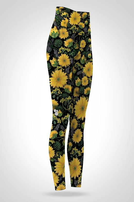 Preorder Legginsy regular z wysokim stanem Sunflowers - packshot