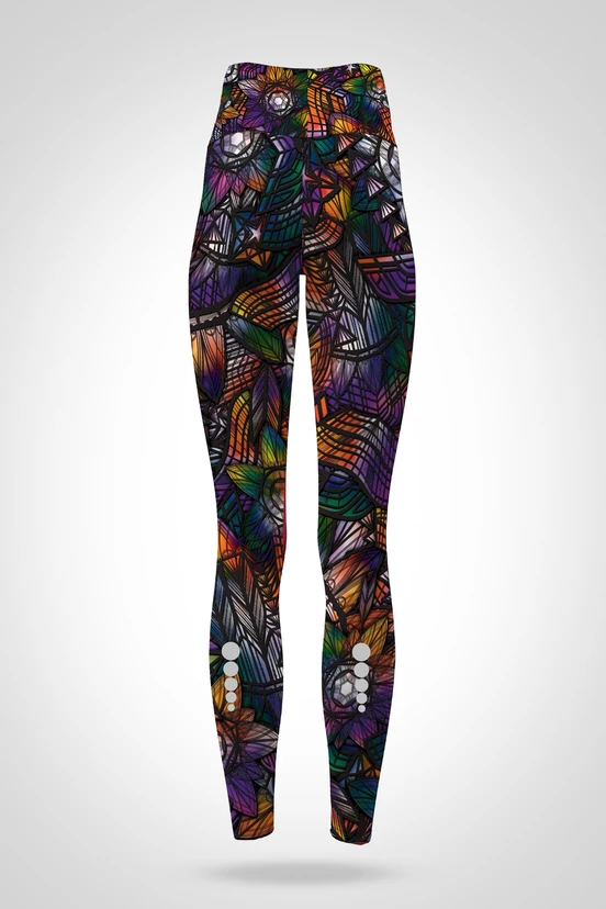 Preorder Regular high waisted leggings Mosaic Aurora - packshot
