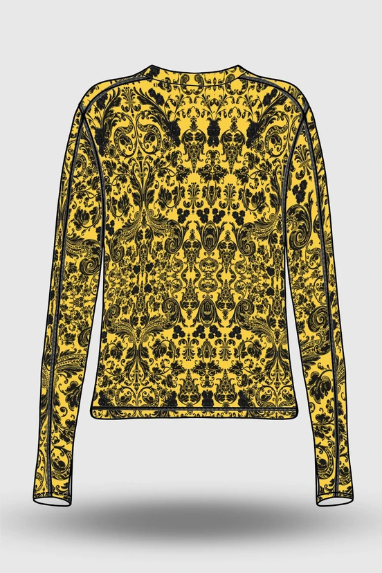 PreorderBlouse Basic Ornamo Yellow - packshot