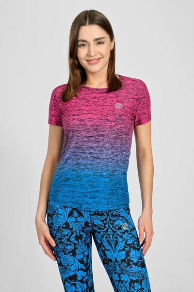 Sportovní tričko Basic Melange Azzurro-Rosa