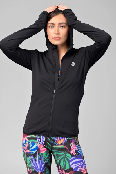 Bluza Coldproof rozpinana z kapturem termoaktywna Black