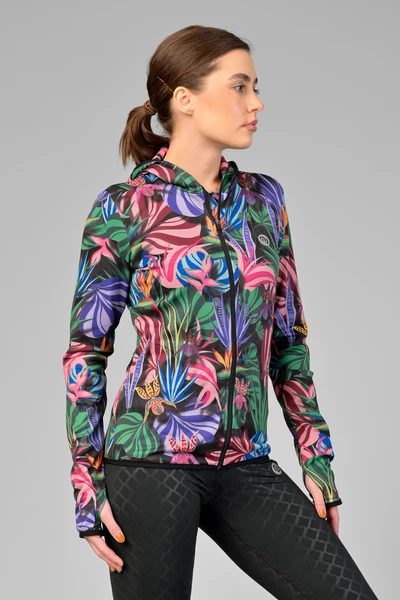 Bluza Coldproof rozpinana z kapturem termoaktywna Mosaic Candy