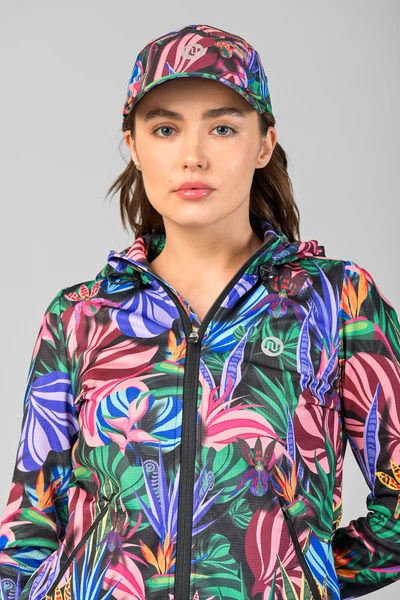 Rozpinana bluza Windblock z kapturem Mosaic Candy