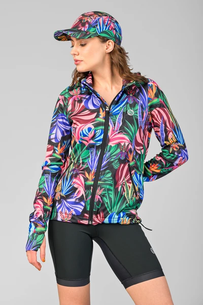 Rozpinana bluza Windblock z kapturem Mosaic Candy