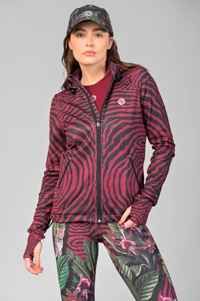 Rozpinana bluza Windblock z kapturem Zebra Blush