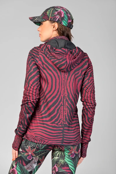Rozpinana bluza Windblock z kapturem Zebra Blush