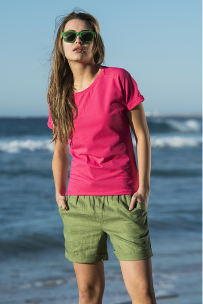Ecocotton Loose Fit Pink T-shirt - ITB-30