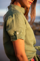 Linen Shirt Melia Green - ILK-40 - packshot