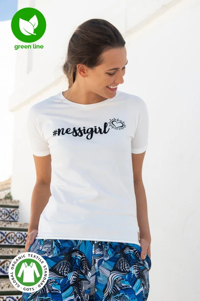 Koszulka #nessigirl Loose White - ITB-00NG