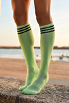 Cotton knee-high socks Indoor H Mint-Black