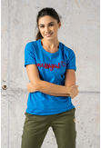 T-shirt Loose Bawełna Eko Blue - ITB-50NG - packshot