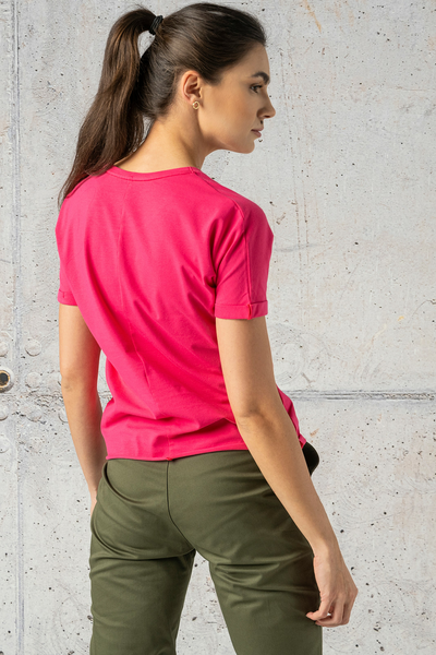 Ecocotton Loose Pink Petite T-shirt - IYB-30NG