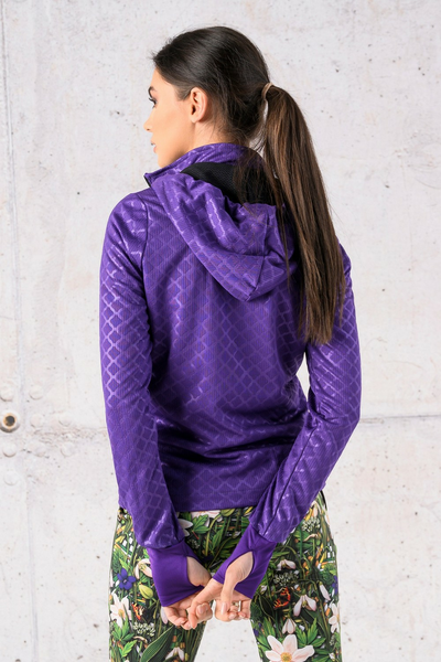 Ladies zipped hoodie LIMITED Shiny Purple - HRDK-1160T