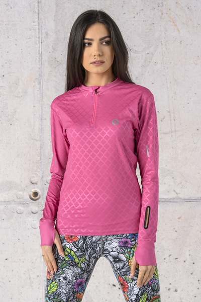 Training sweatshirt Zip Shiny Royal Pink - LBZT-1120T