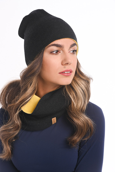 Double-sided snood Black-Yellow ISDE-91-10