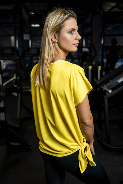Koszulka Wiązana Fitness Yellow KFW-10