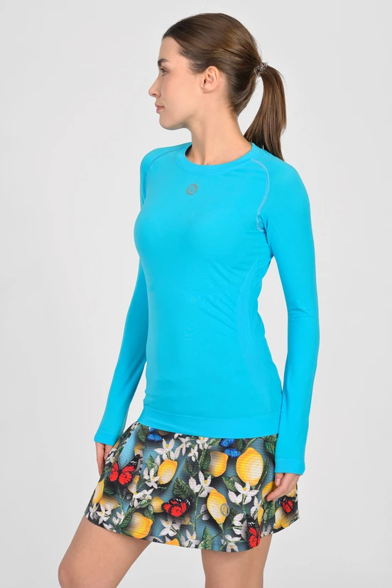Oddychující sportovní dlouhý rukáv Ultra Turquoise - packshot
