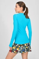 Oddychující sportovní dlouhý rukáv Ultra Turquoise - packshot