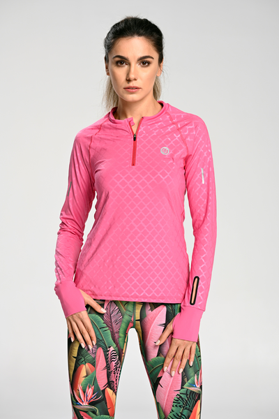 Training sweatshirt Zip Shiny Royal Pink - LBKZ-1120T