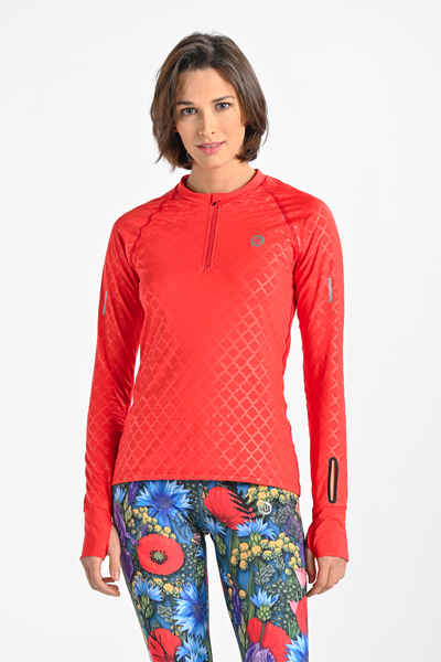Bluza Zip Shiny Red