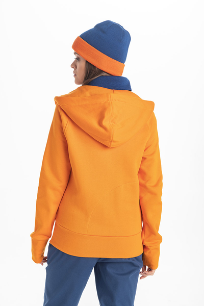 Bawełniana bluza rozpinana z kapturem Bioko Orange