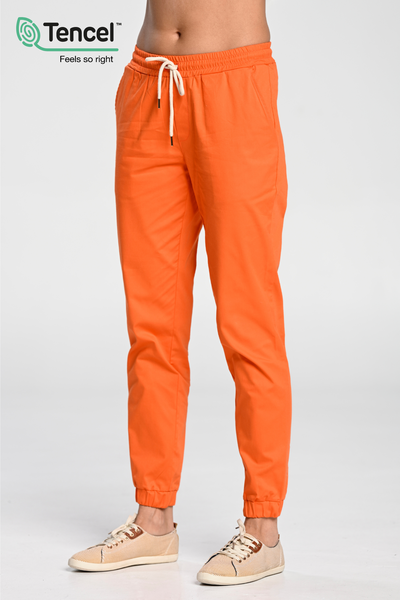 Cotton Pants Joggers Orange