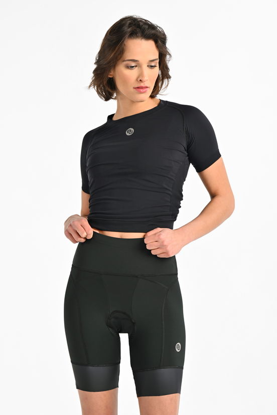 Cycling shorts with a pad Black - packshot