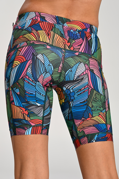 Short Leggings With Stabilizing Tapes Mosaic Paraiso