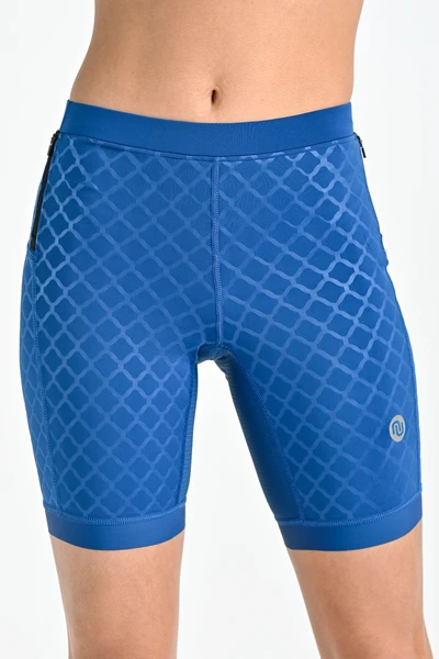 Krótkie Legginsy Z Taśmami Stabilizującymi Shiny Royal Navy