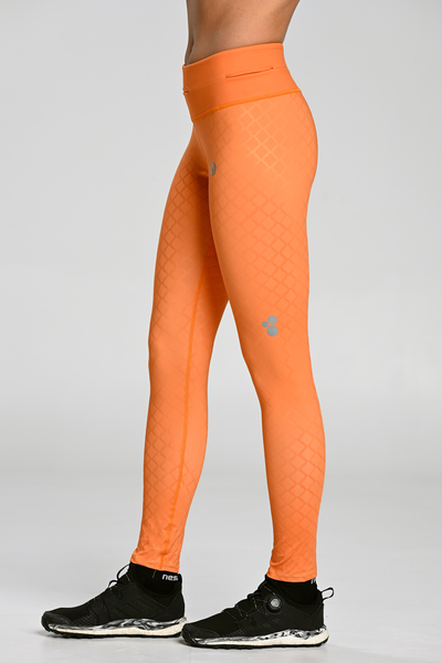 Leggings Regular With Waistband Pro Shiny Orange