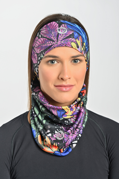 Multifunctional thermoactive snood Mosaic Indian Summer