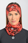 Multifunctional thermoactive snood Ornamo Red