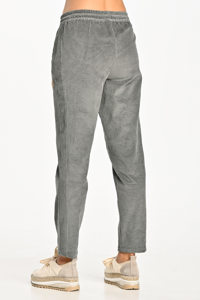 Spodnie sztruksowe damskie Grey