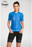 Zipped Cycling Shirt Blue - packshot