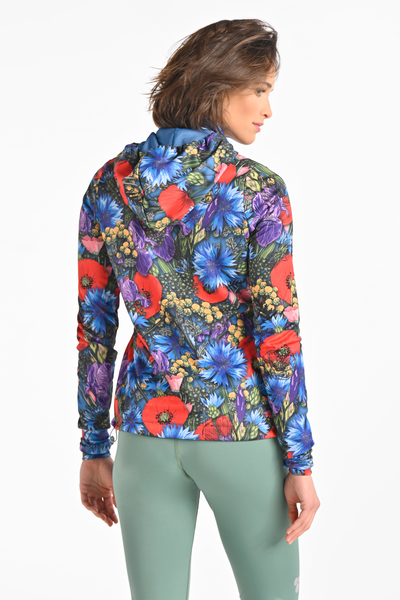 Bluza rozpinana premium z kapturem Meadow Mosaic