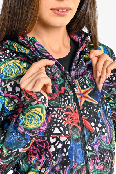 Premium zipped hoodie Mosaic Sea