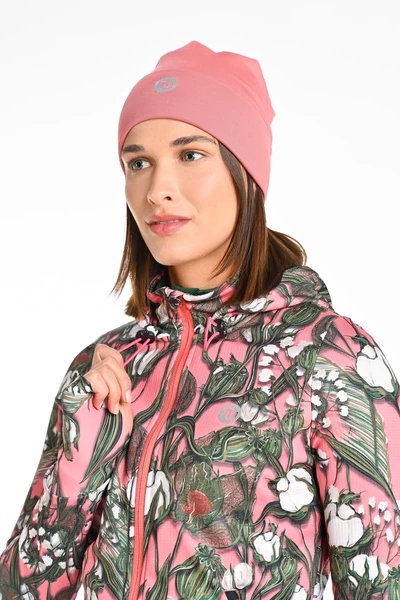 Zipped blouse with a hood Pink Fusion