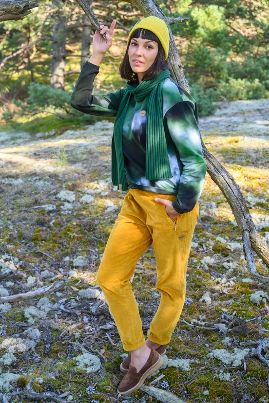 Bluza z bawełny organicznej damska Wavy Green - packshot