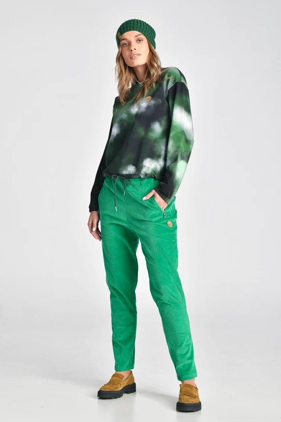 Bluza z bawełny organicznej damska Wavy Green - packshot