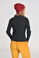 Bluzka bawełniana prążkowana Gwen Black - packshot
