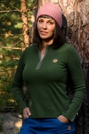 Bluzka bawełniana prążkowana Gwen Green - packshot